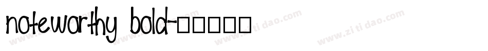 noteworthy bold字体转换